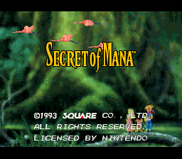 Secret of Mana (USA) Title Screen
